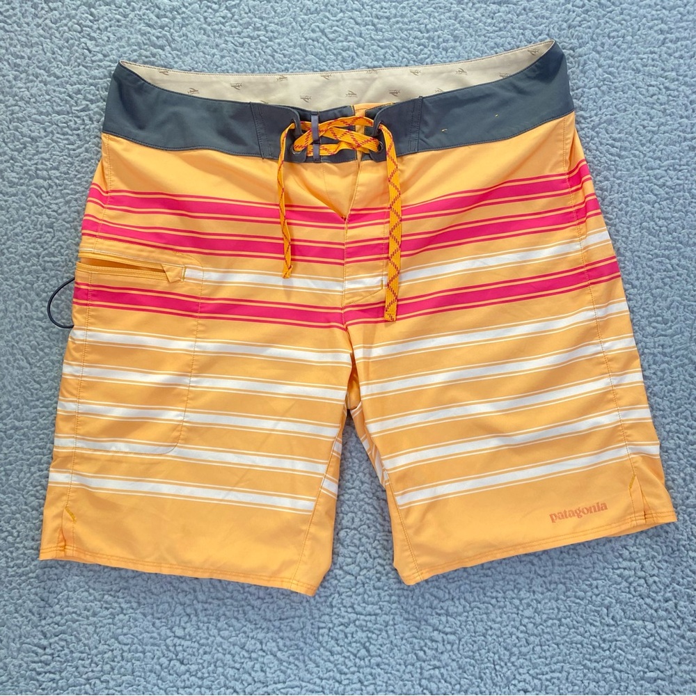 Patagonia Men’s Trunk Board Shorts Men’s Size 32 Side Pocket Striped